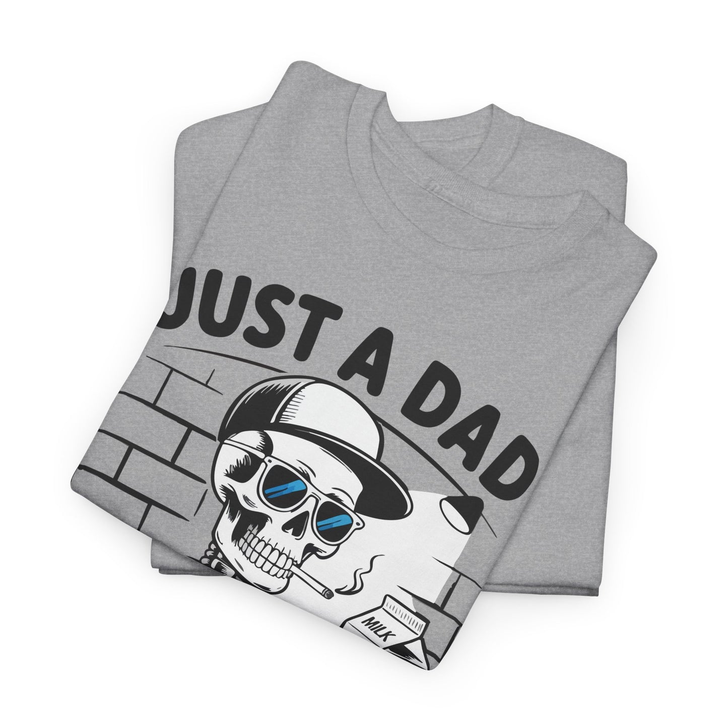 Just A Dad Skull Tee — "Who Always Came Back With The Milk" Vintage Father's Day T‑Shirt