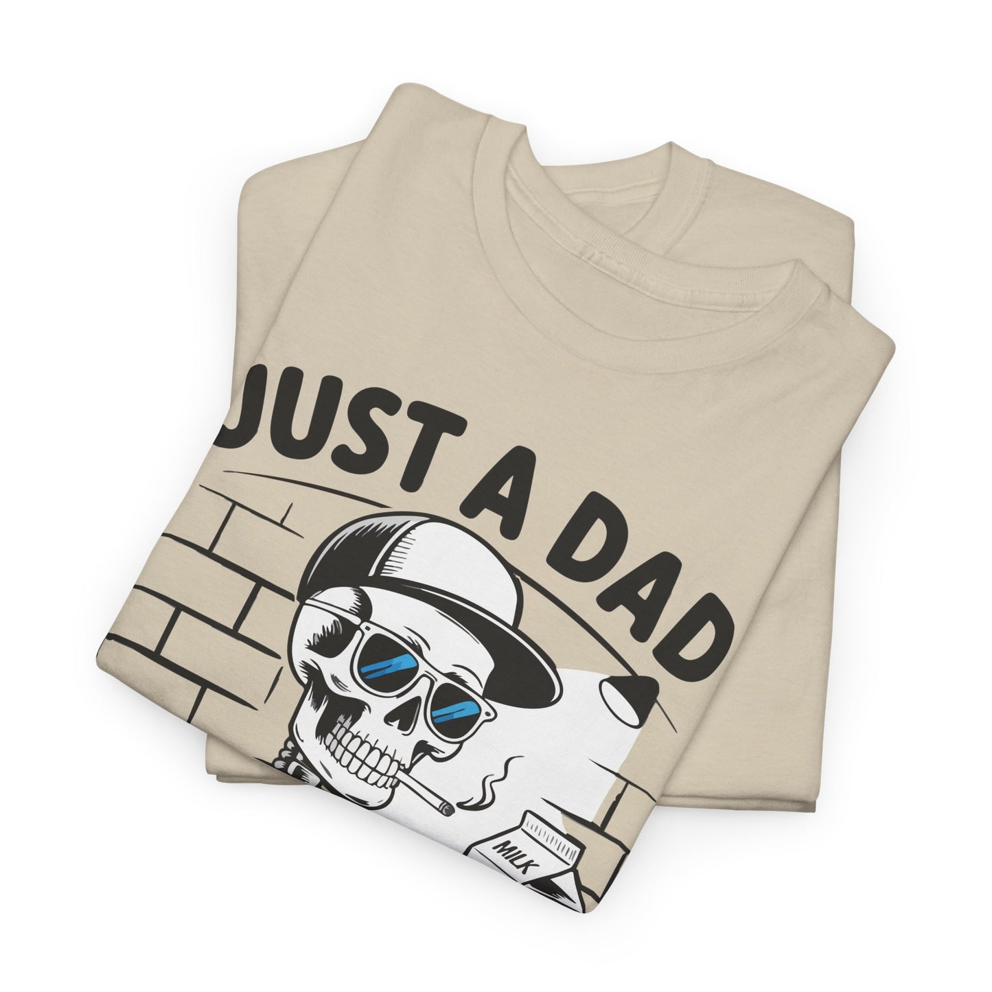 Just A Dad Skull Tee — "Who Always Came Back With The Milk" Vintage Father's Day T‑Shirt