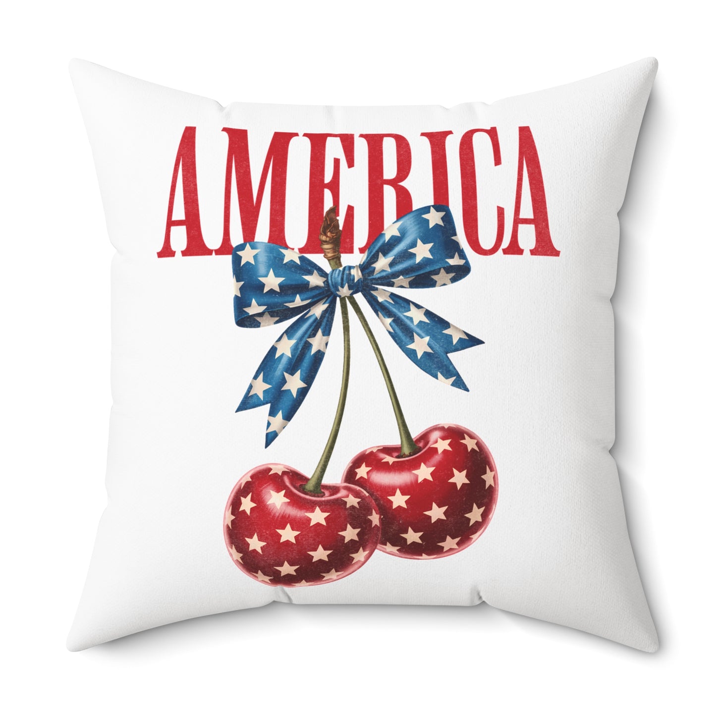 America Cherry Flag Decorative Pillow