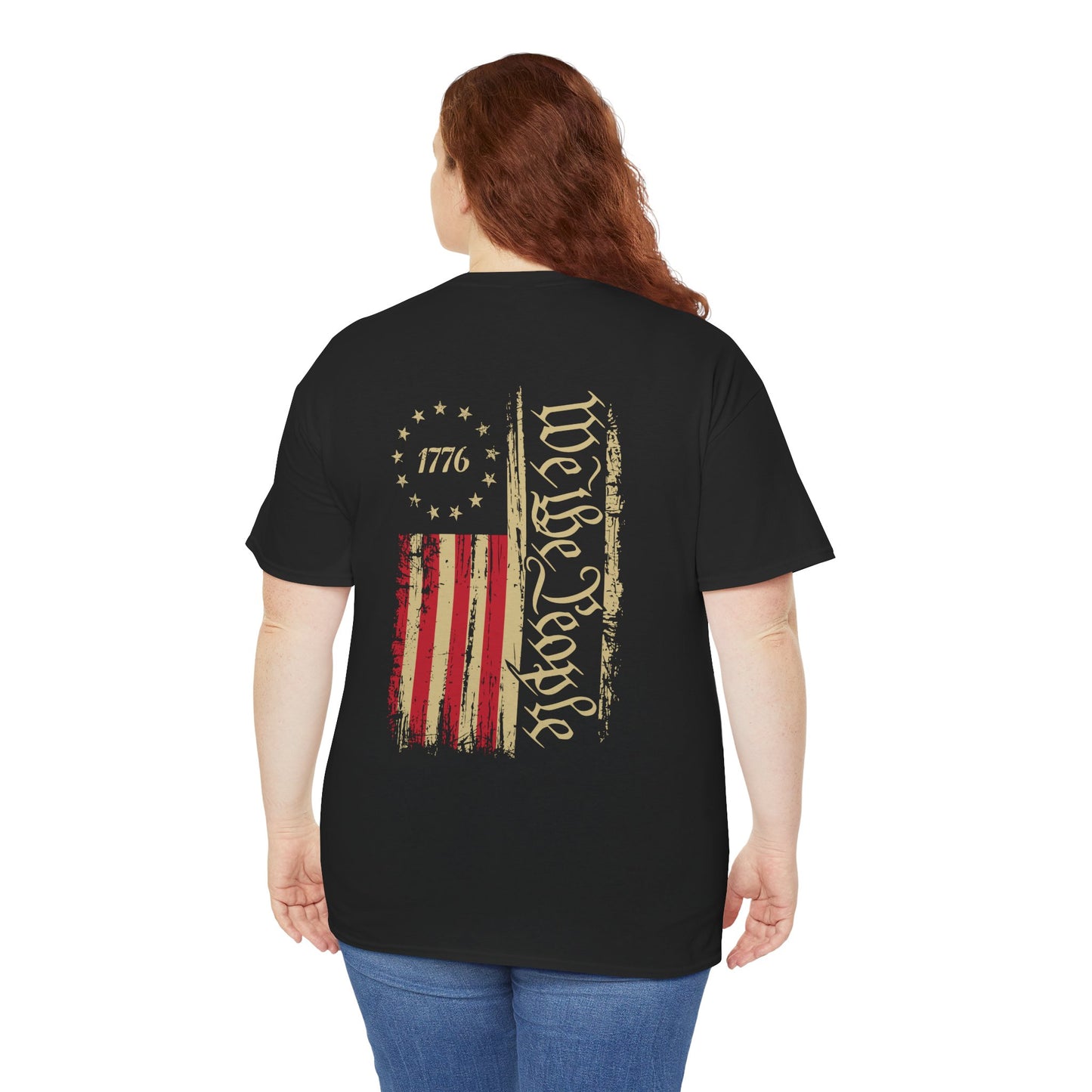 1776 We the People T-Shirt — Vintage Flag Constitution Graphic Tee