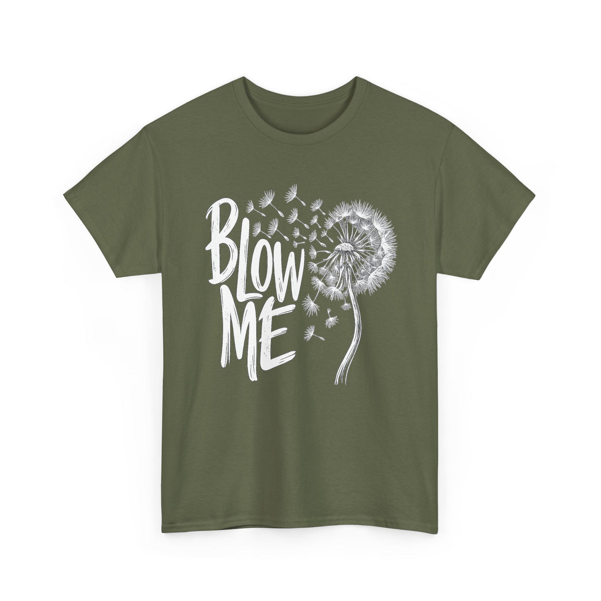 Blow Me Dandelion Tee — Playful Floral Graphic T-Shirt